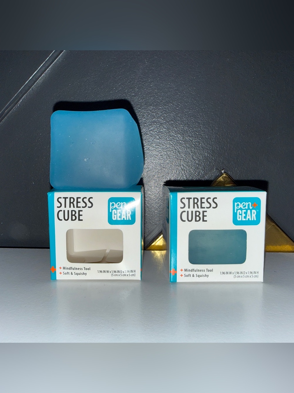 Blue Stress Cube